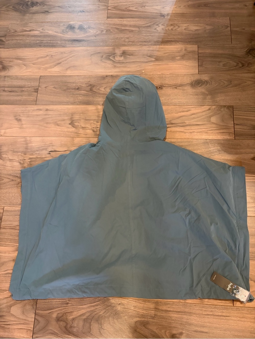 Hyba Teal Hooded Poncho - Picture 5 of 5